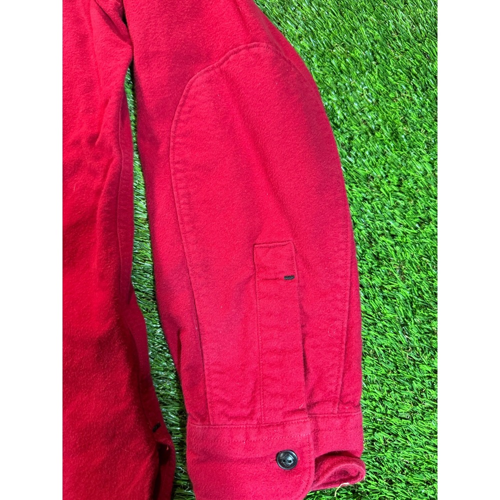 Rare Polo Ralph Lauren Red Flannel Button Up Shirt Classic Fit Men Large - Picture 2 of 7